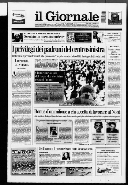 Il giornale : quotidiano del mattino